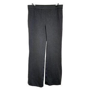 Quince Gray Heather Straight Leg Ponte Pants, M Petite